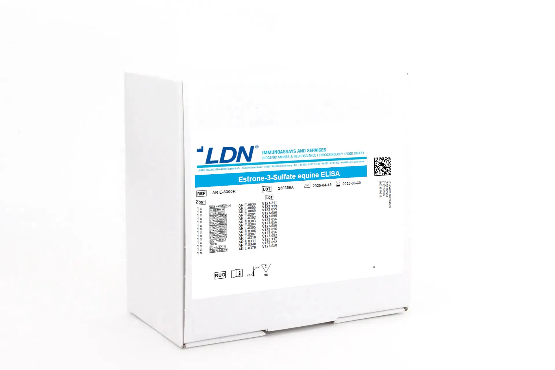 LDN Estrone-3-Sulfate equine ELISA, designed for reproductive studies and hormone analysis in equine research.