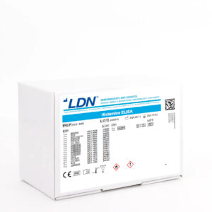 ELISA kit labeled “Histamine ELISA” for measuring histamine concentrations, provided by LDN.