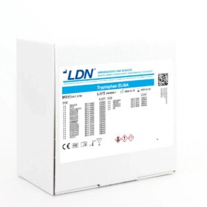White box marked “Tryptophan ELISA” for detecting and quantifying tryptophan in research samples.