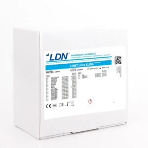 LDN kit labeled “2-MET Urine ELISA Fast Track” designed for analysis of 2-methoxytyramine in urine using ELISA.